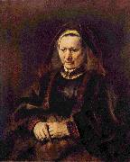 Rembrandt Peale Portrat einer sitzenden alten Frau oil painting reproduction
